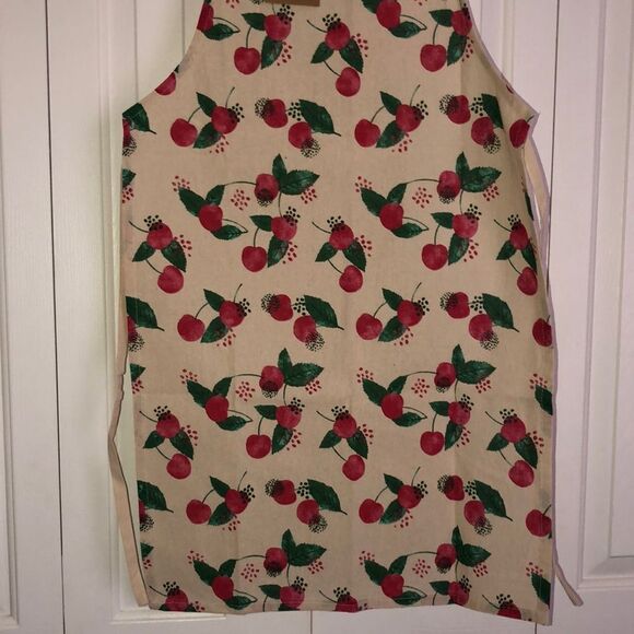 Mabelle Home Collection Cherry Print Cotton Apron - Picture 3 of 8